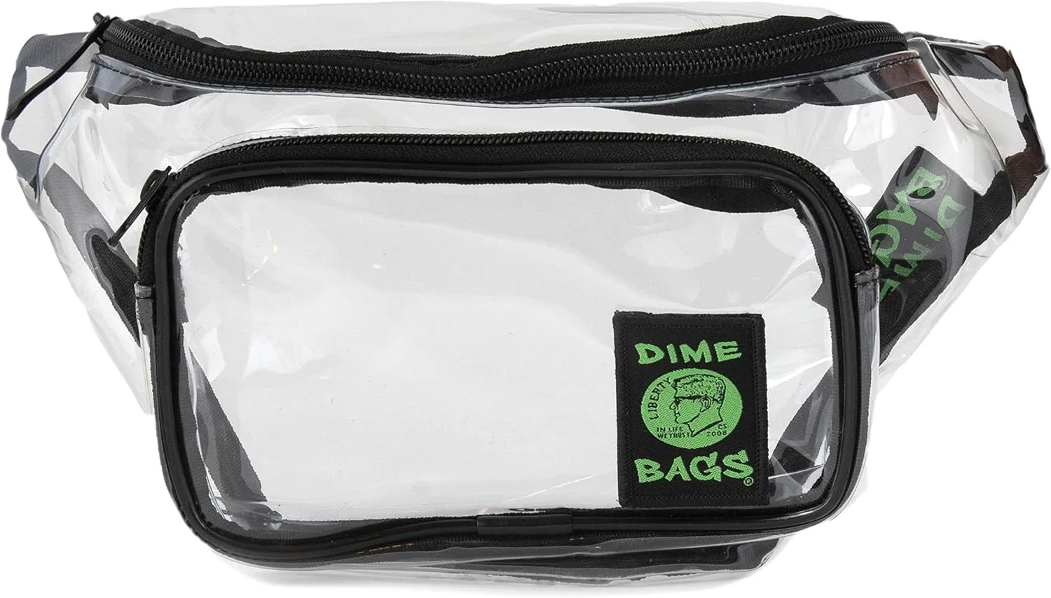 DIME BAGS Party Pack | Festival and Party Fanny Pack | Water-Resistant Waist Bag (Clear)