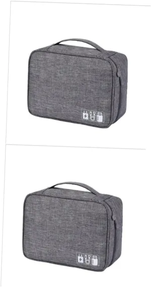 DOITOOL Soprano Wood Ukulele 2pcs Multifunctional Storage Bag Headset Travel Tote Bags Power Bank Carry Bag Headphone Bag USB