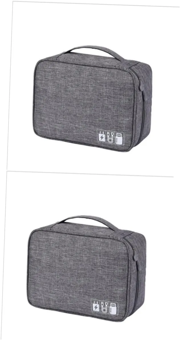 DOITOOL Soprano Wood Ukulele 2pcs Multifunctional Storage Bag Headset Travel Tote Bags Power Bank Carry Bag Headphone Bag USB