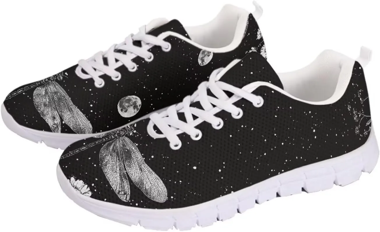 Doojoayie Wide Width Womens Running Shoes with Lace Up for Ladies Tennis Shoes