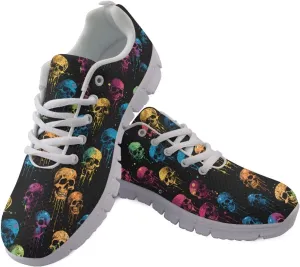 Doojoayie Wide Width Womens Running Shoes with Lace Up for Ladies Tennis Shoes