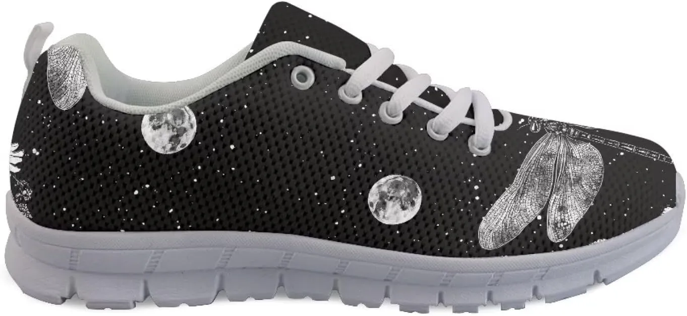 Doojoayie Wide Width Womens Running Shoes with Lace Up for Ladies Tennis Shoes