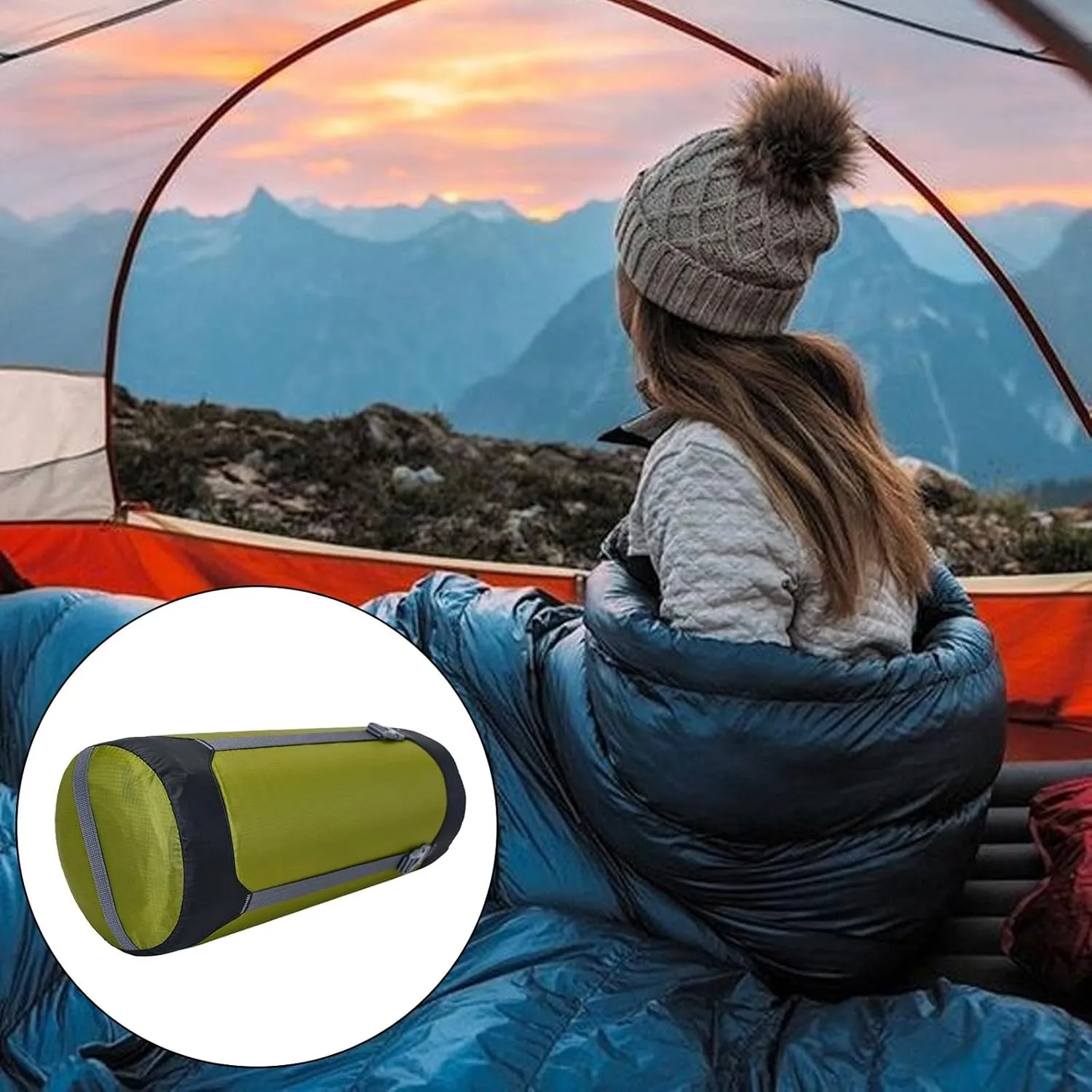 Double Zippers Compression Bag Camping Trips Sleep Sacks for Outdoor Lover and Travelers