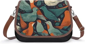 Dragonfly Green Crossbody Bags for Women,PU Leather Tote Bag for Women,Shoulder Bag Purse for Work Shopping Travel