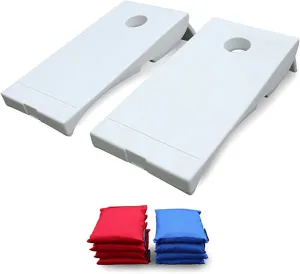 Driveway Games All Weather Corntoss Bean Bag Cornhole Yard Game Set for Indoor and Outdoor Use with 2 Target Boards and 8 Bean Bags