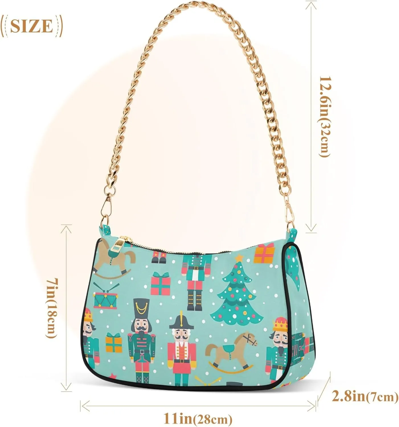 Duck Print Blue Trendy Purse Hobo Designer Clutch Womens Trendy Handbags Chain over the Shoulder Purse