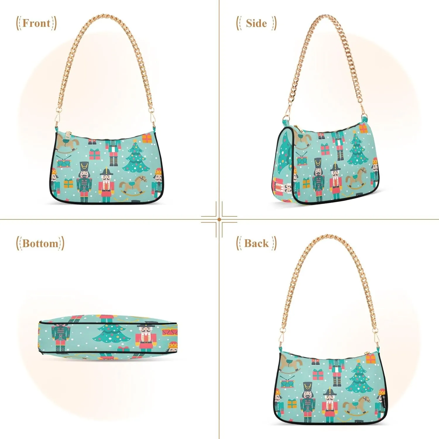 Duck Print Blue Trendy Purse Hobo Designer Clutch Womens Trendy Handbags Chain over the Shoulder Purse