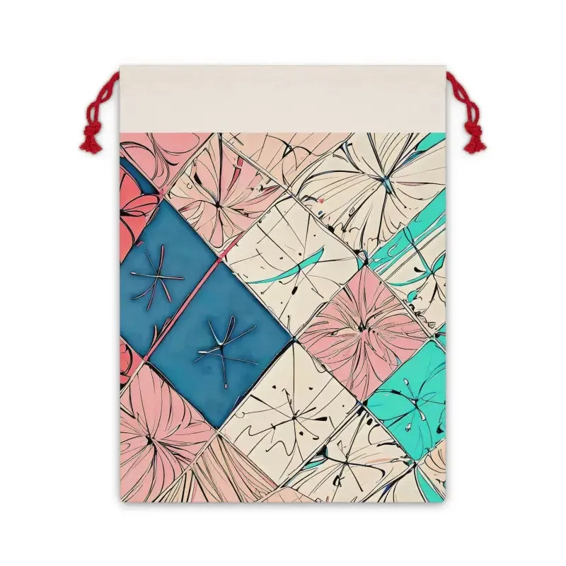 Eco Chic Pink Square Linen Bag