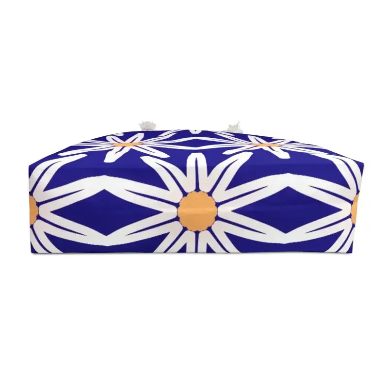 Electric Blue Oversized Polyester Weekender Bag