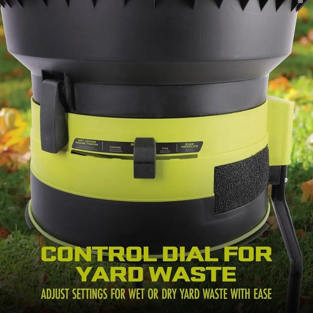 Electric Leaf Crusher Garden Shredder, 2500w Compost Shredder with Wheeled Leaf Crusher, Leaf rake, Storage Bag, 8000rpm Shredder, for Yard cleanup (30m)
