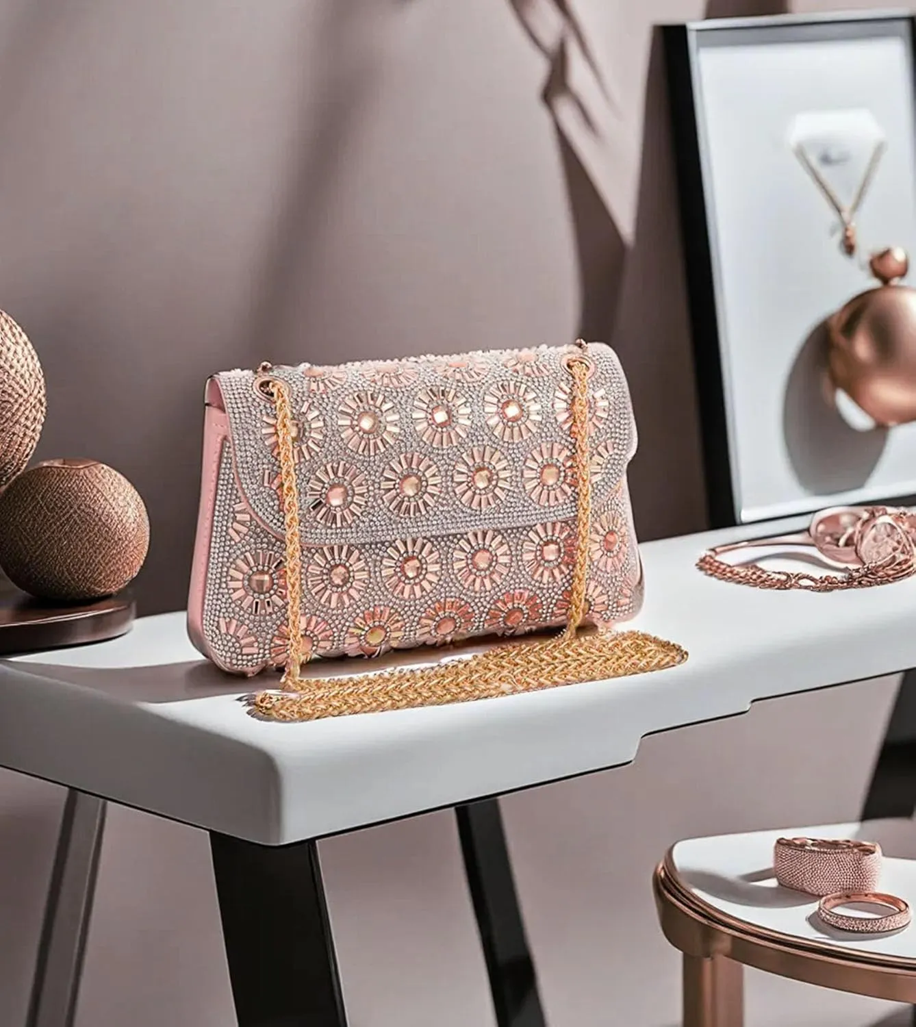 Elegant Evening Purse - Evening Clutch Purse Clutch Handbags for Weddings, Parties & Special Occasions