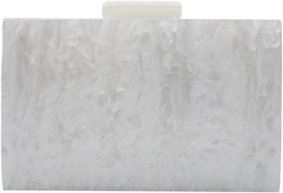 Elegant Ladies Acrylic Evening Clutch Multicolored Bag Box Stylish Marble Purse Handbag for Wedding Banquet Cocktail