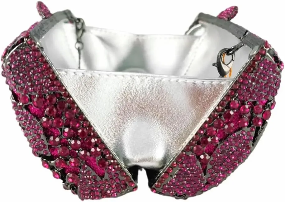 Elegant Ladies Floral Clutch Rhinestone Bag Flower Evening Bag Crystal Purse Bridal Handbag for Party Prom Cocktail
