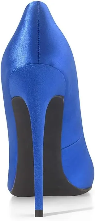 Elisabet Tang High Heels Womens Pointed Toe Heels Satin Pumps Stiletto Bridal Party Dress Evening Wedding Shoes for Woman