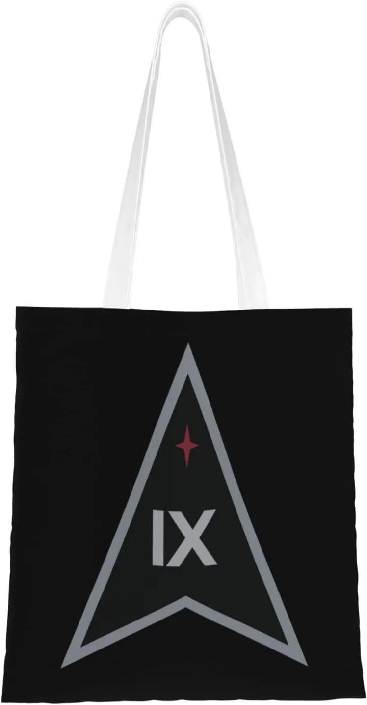 Emblem Of Space Delta 9 Tote Bag for Women Canvas Shopping Bags Reusable Large Capacity Casual Shoulder Handbags Grocery Bags DIY Gift Bags