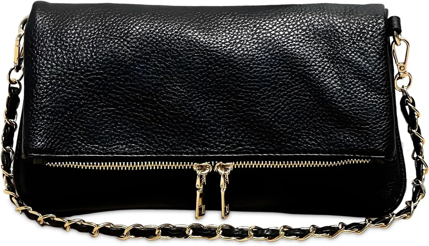 Entchin Small Evening Bag for Women,Foldover Clutch Purse Detachable 2 Straps Crossbody Shoulder Bag for Daily,Prom,Evening