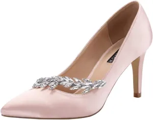 ERIJUNOR Pointed Toe Mid Heels Wedding Party Evening Dress Pumps for Women