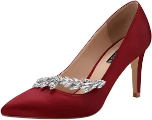 ERIJUNOR Pointed Toe Mid Heels Wedding Party Evening Dress Pumps for Women