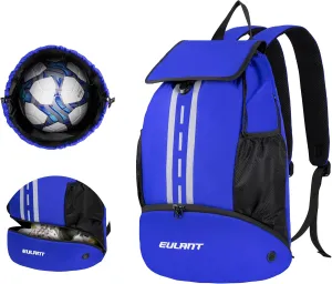 EULANT Soccer Backpack with Shoes Compartment, Waterproof Drawstring Bag for Sport Gym Swim Yoga Travel Football Volleyball