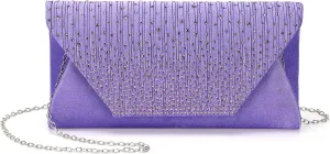 Evening Bags Clutch Purses for Women Formal, Purse Handbag Crossbody Bag Crystal Rhinestone with Chain Strap Shoulder Bag Sparkly for Wedding Guest Party Blue