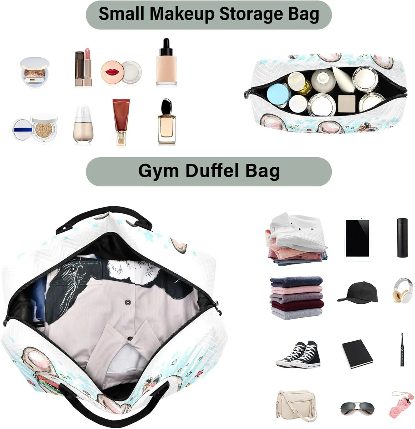 Exnundod Women Weekender Bags Summer Bull Dog Travel Duffel Bags Carry On Overnight Bag Butterfly Stars Large Hospital Tote Luggage