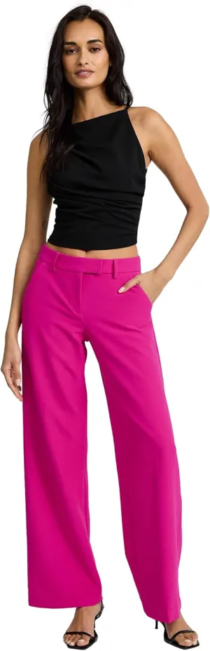 EXPRESS Womens Editor MID Rise Relaxed Trouser Pant