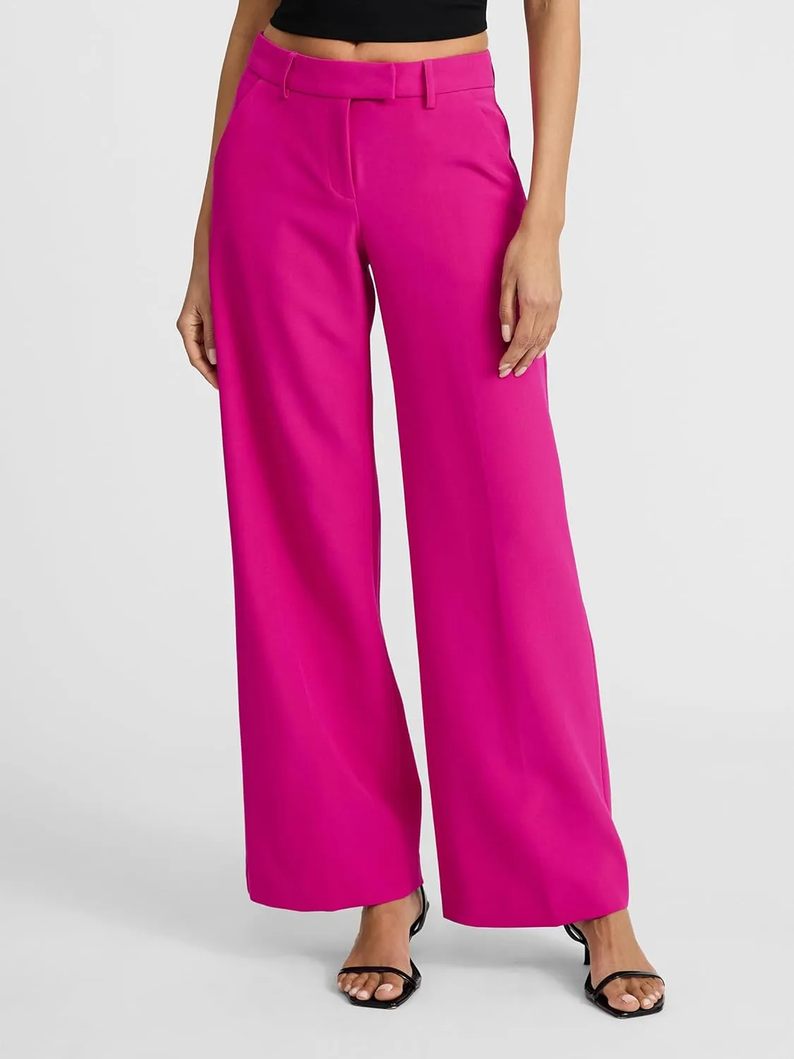 EXPRESS Womens Editor MID Rise Relaxed Trouser Pant