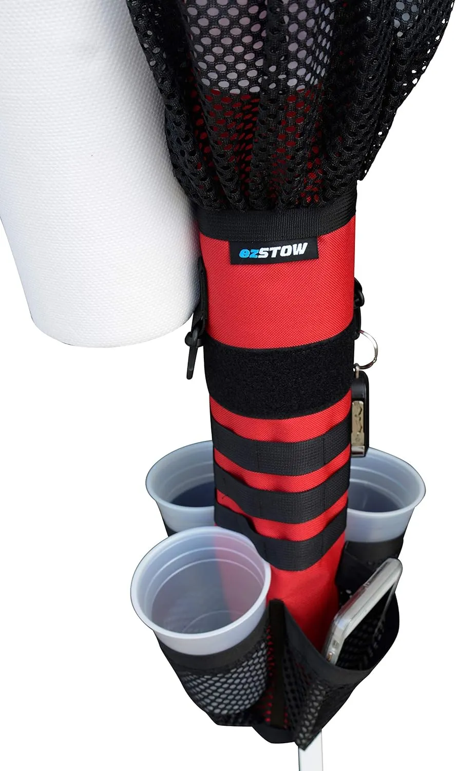 ezSTOW miniSTOW Canopy Organizer - Organize Your Awning, Drink Holder, Paper Towel Storage, Sunscreen Pockets, Trash Bags, Attach to Tree, Outdoor, Hunting, Camping, Baseball, Soccer, Track