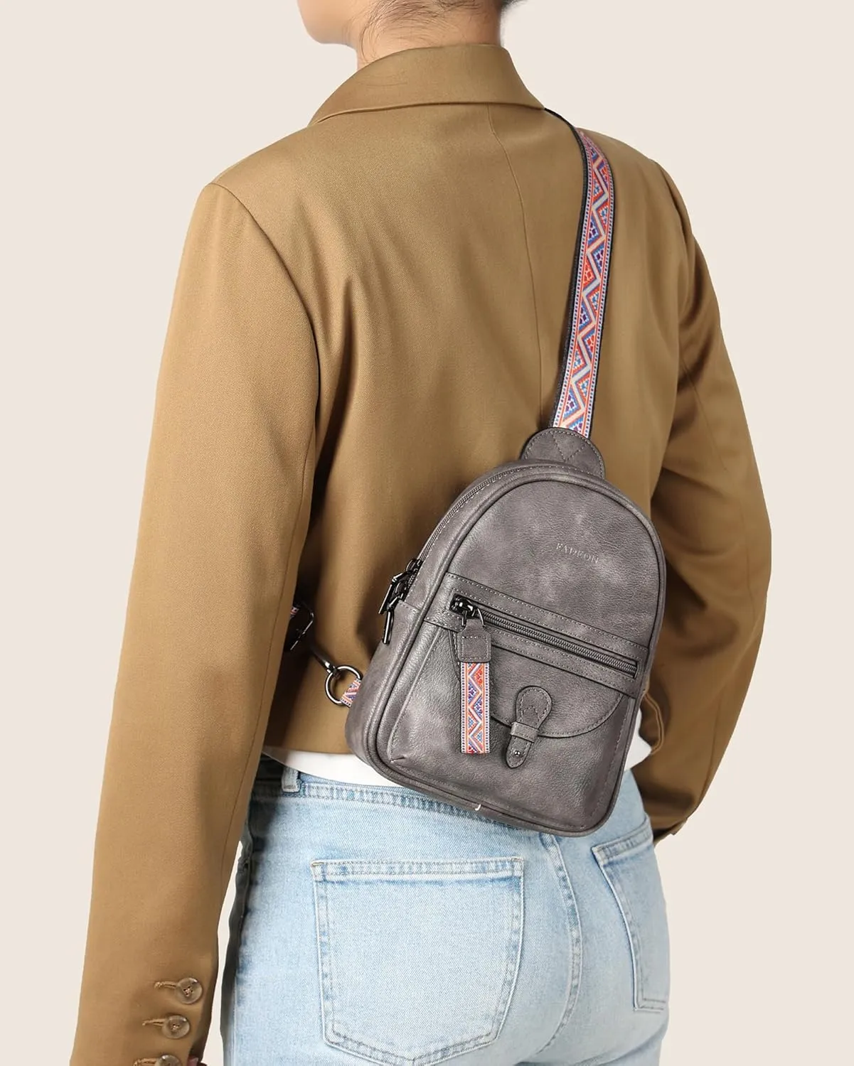 FADEON Small Sling Bag for Women - Mini Crossbody Bag - Designer Sling Purse Cute PU Leather Shoulder Bags