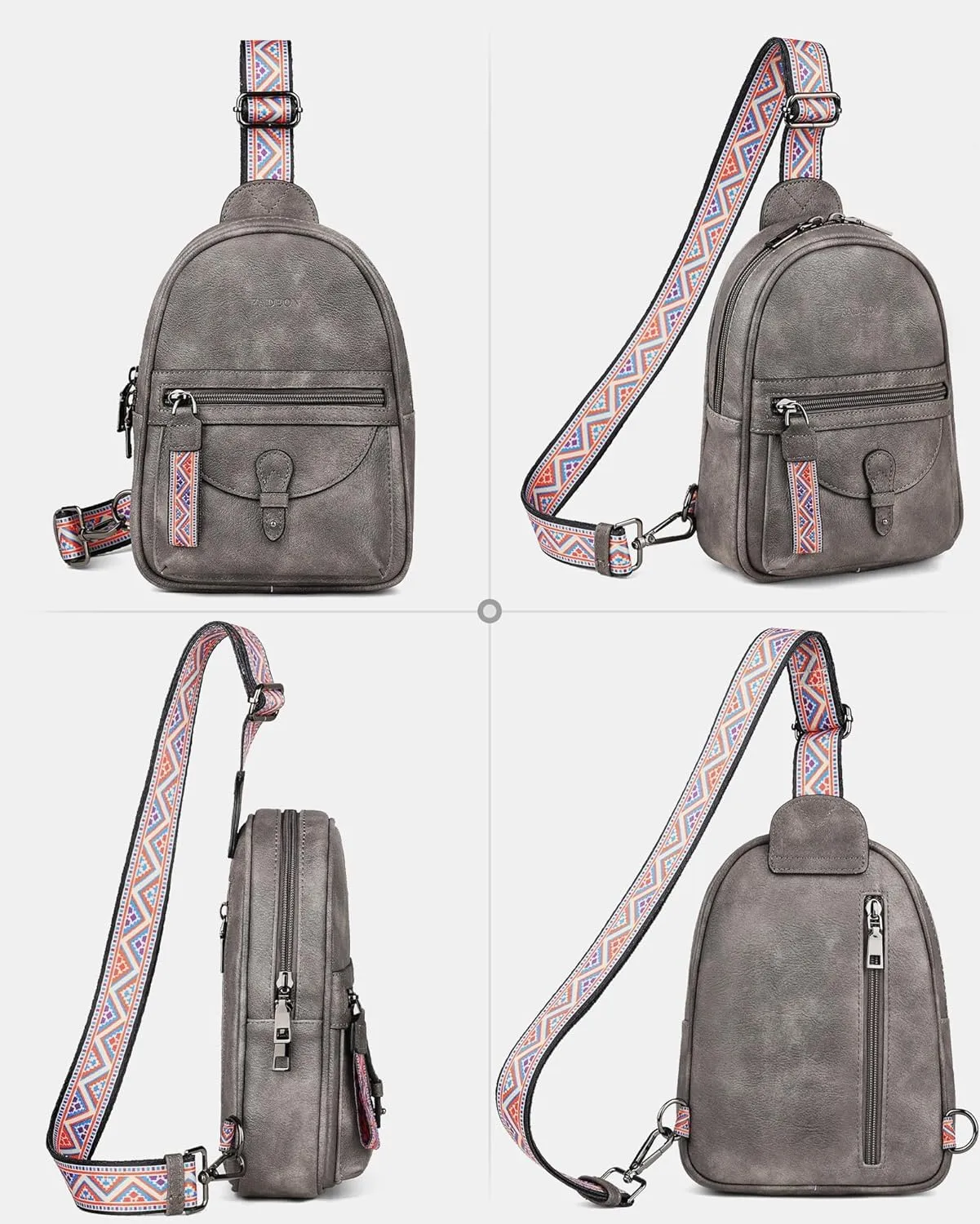 FADEON Small Sling Bag for Women - Mini Crossbody Bag - Designer Sling Purse Cute PU Leather Shoulder Bags