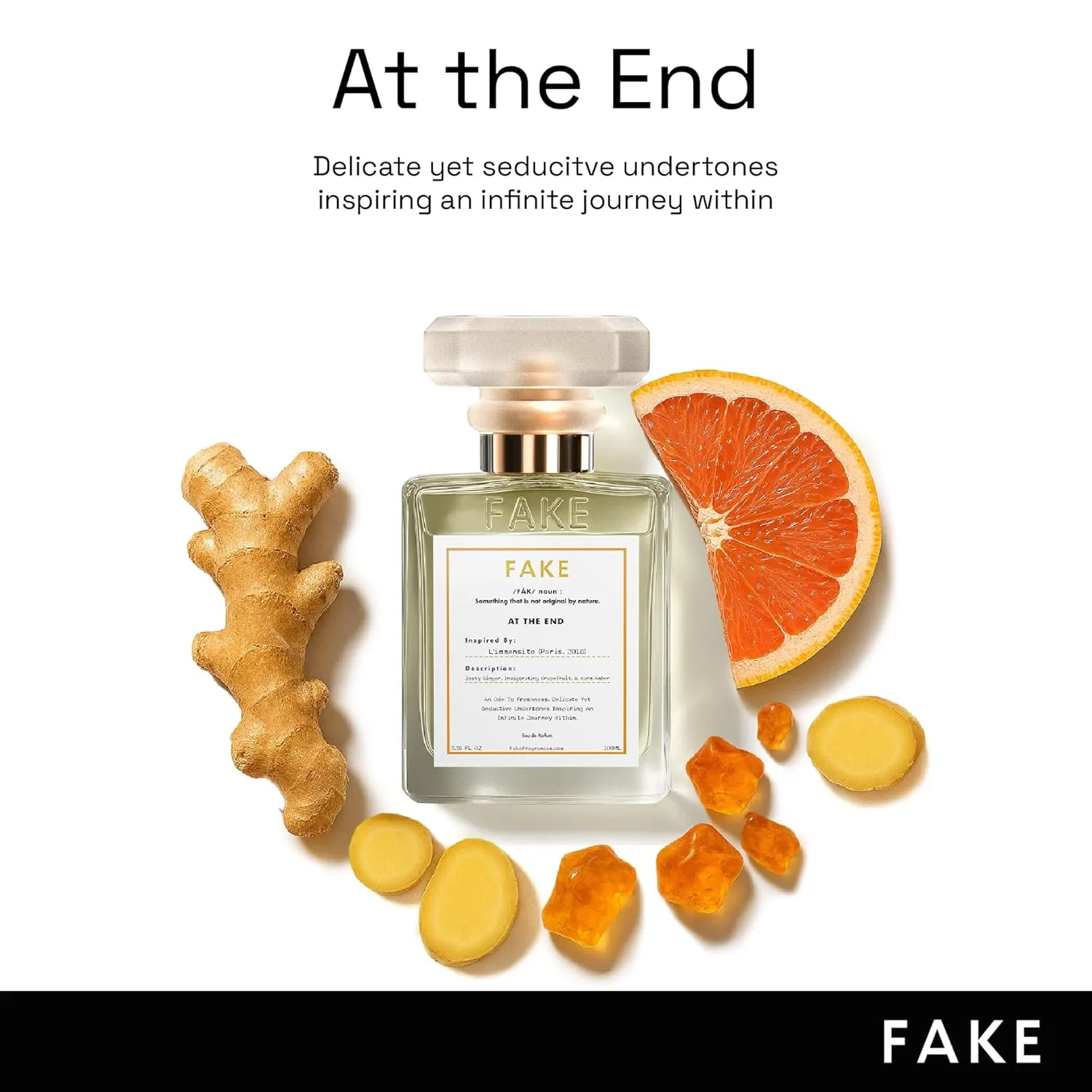 Fake At the End | Inspired by L’Immensité Eau de Parfum for Men (3.4 oz / 100ml) | Sweet-Spicy Amber Cologne Clone | Long-Lasting Masculine Fragrance | Fresh, Clean & Addictive Scent