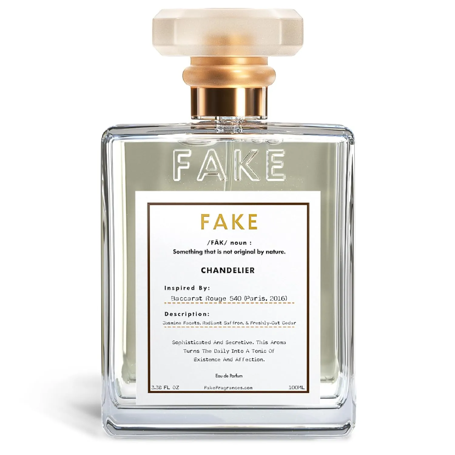 Fake Chandelier | Baccarat Rouge 540 Inspired Unisex Fragrance Dupe – Long Lasting Eau de Parfum (3.4oz / 100ml) | Luxury Perfume Clone for Men & Women | BR540 Impression