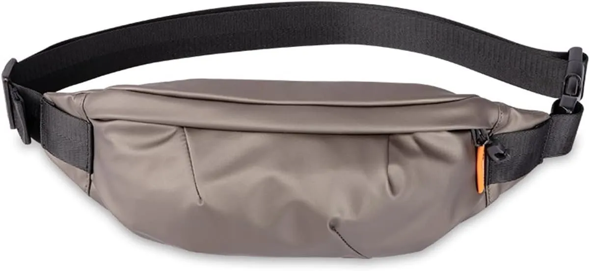 Fanny pack Men's Messenger Bag Multifunctional Wallet Waist Bag Waterproof Outdoor Travel Sports Bags Shoulder Bags (Gold)