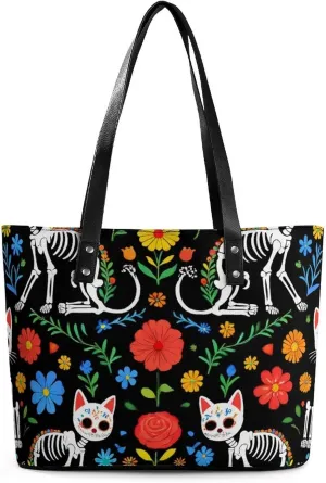Fashion Leather Tote Bag Travel Work Daily Essentials Handbag Unisex Handbag