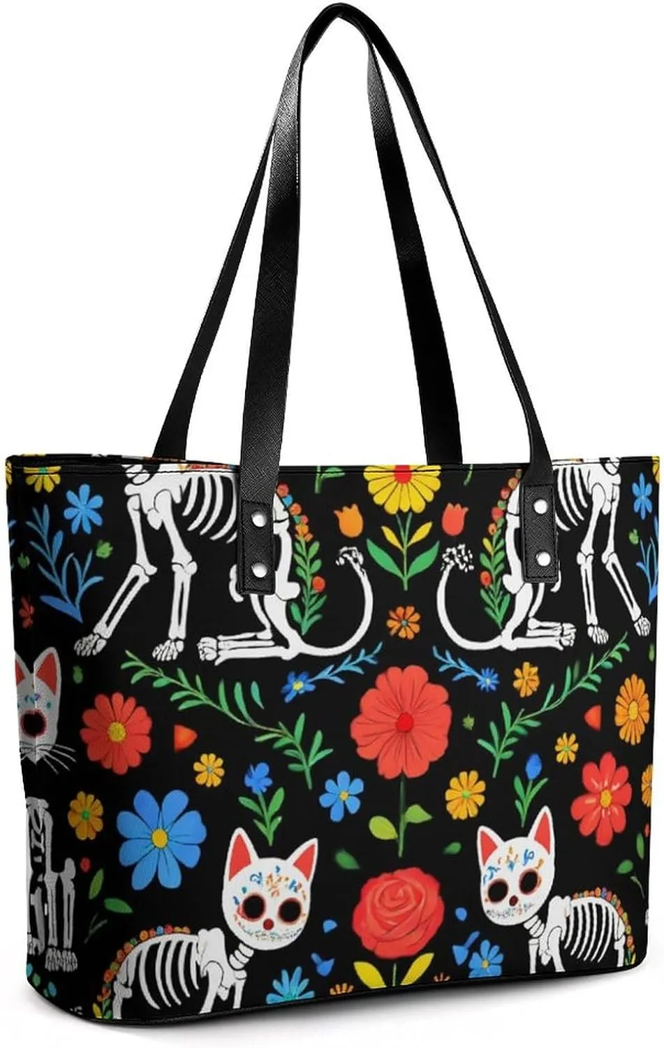 Fashion Leather Tote Bag Travel Work Daily Essentials Handbag Unisex Handbag