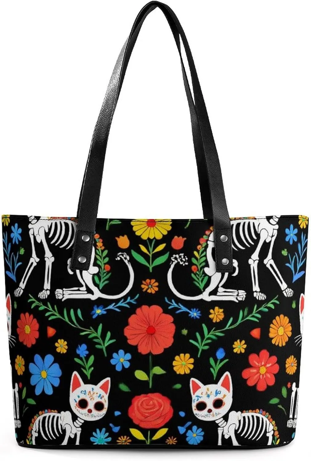 Fashion Leather Tote Bag Travel Work Daily Essentials Handbag Unisex Handbag