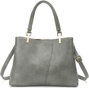 Fashion Women Handbag Waterproof Top-handle Bags Messenger PU Leather V-Shape Shoulder for Work Travel Office Party Shopping