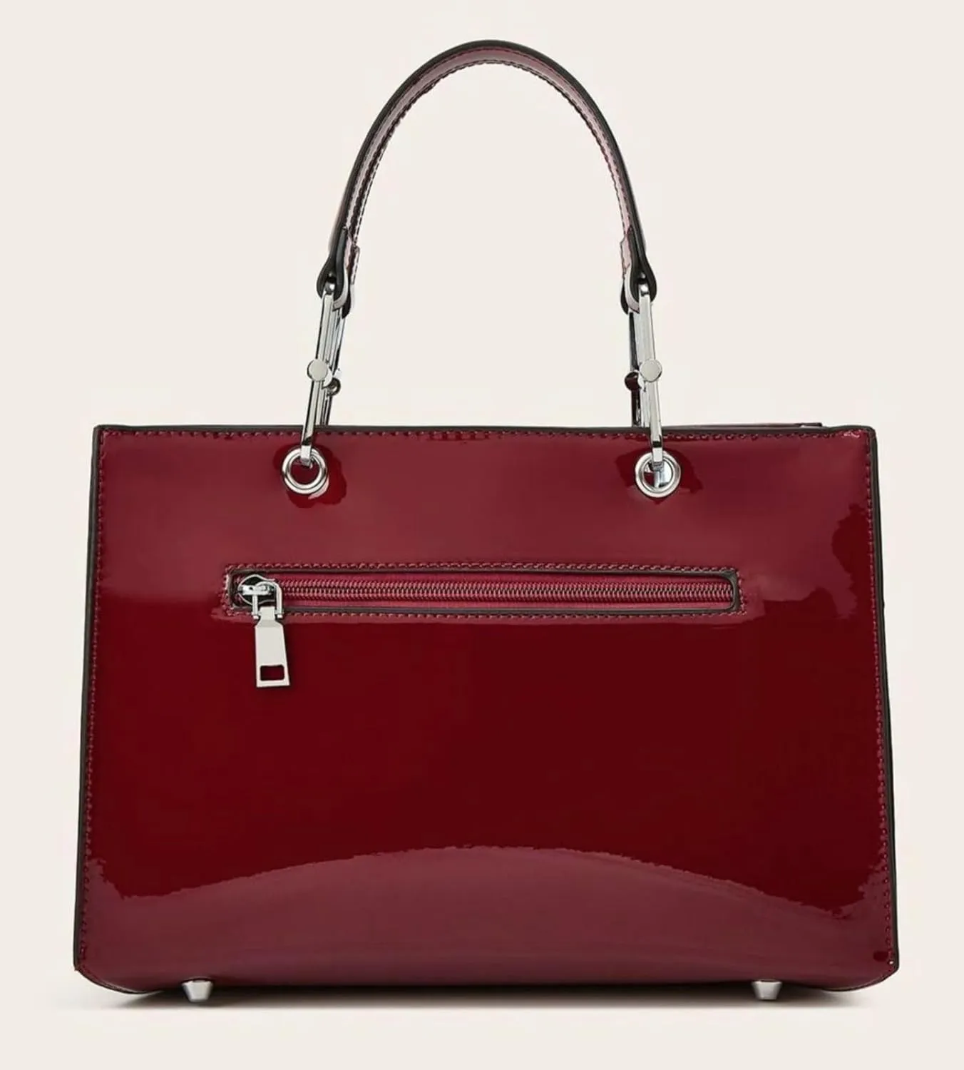 Fashion Women Patent Leather Platinum Handbag 2024 Elegant Commute Tote Bag Evening Events Daily Use