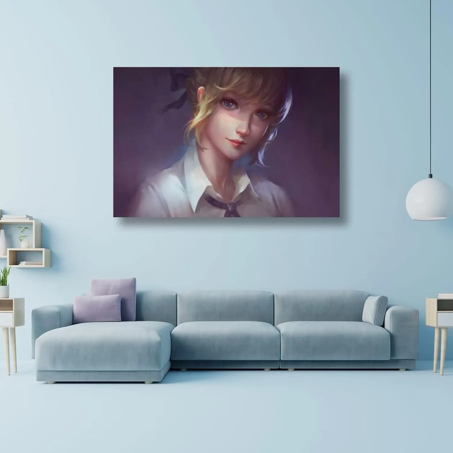 Fate for Altria Pendragon to Japanese Anime Posters Realistic Gifts Canvas Painting Poster Wall Art Decorative Picture Prints Modern Decor Framed-unframed 12x18inch(30x45cm)