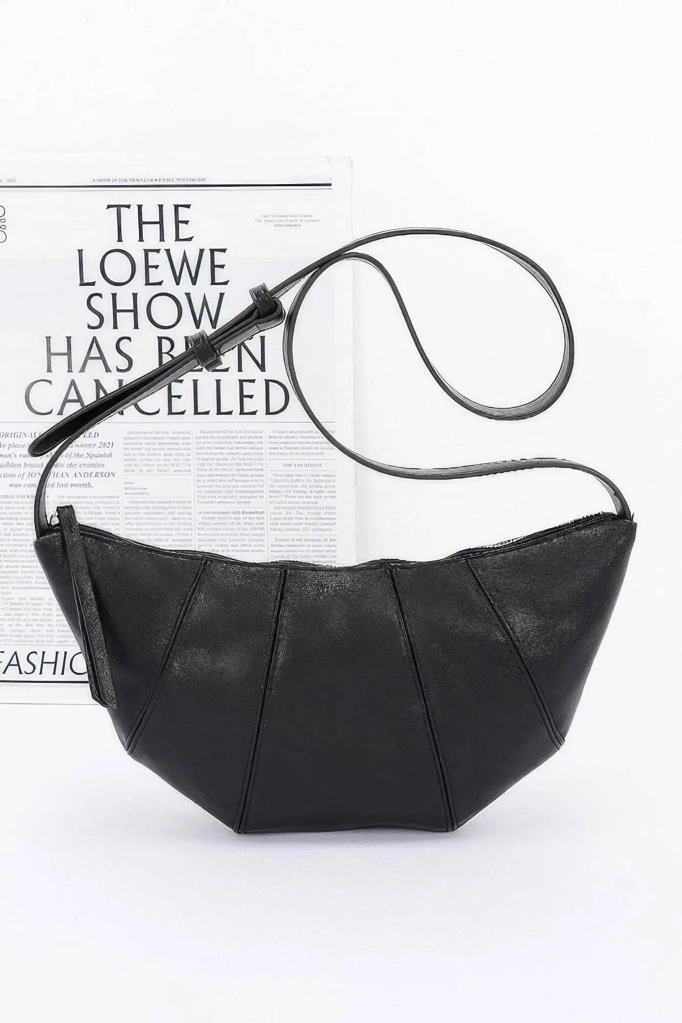 Faux Leather Croissant Bag