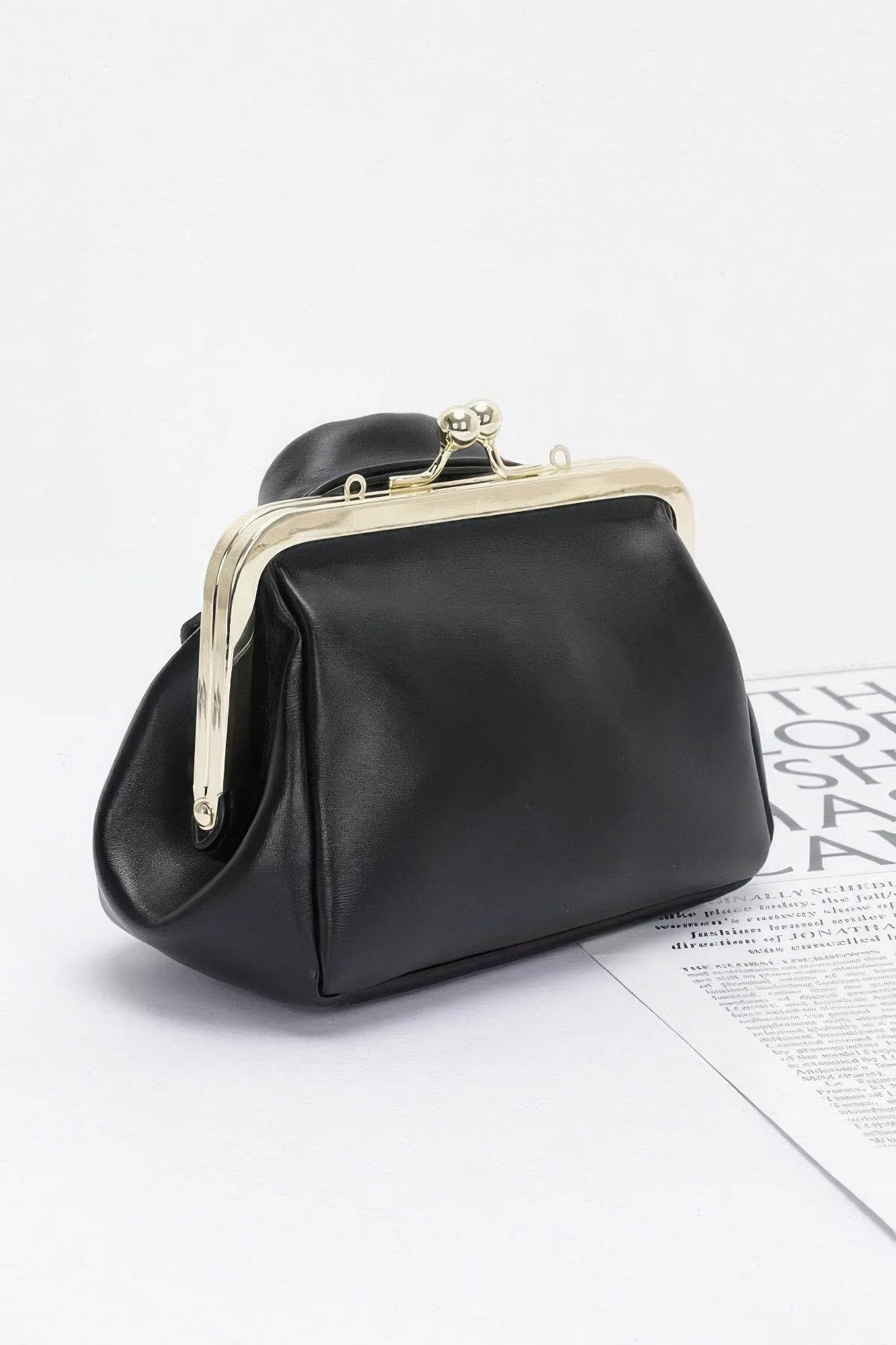 Faux Leather Jacket Style Crossbody Bag