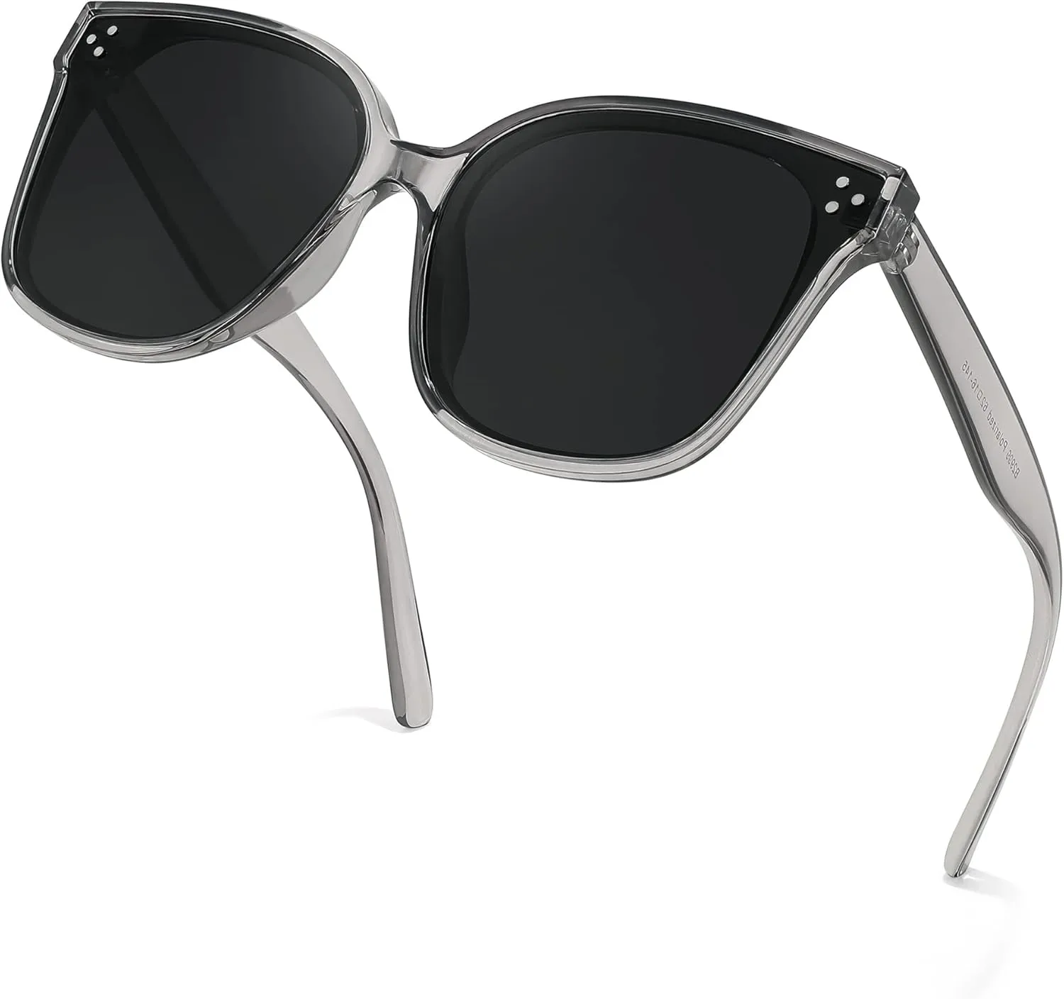 FEISEDY Retro Square Polarized Sunglasses Women Men Vintage Minimalist Shades B2600