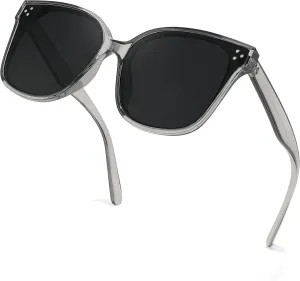 FEISEDY Retro Square Polarized Sunglasses Women Men Vintage Minimalist Shades B2600