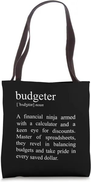 Financial Ninja, Funny Budgeter Definition Tote Bag