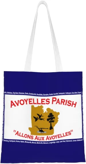 Flag Of Avoyelles Parish, Louisiana Tote Bag for Women Canvas Shopping Bags Reusable Beach Bag Grocery Bags Tote Shoulder Bag Gift Bags