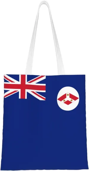 Flag Of The British Straits Settlements (1904–1925) Tote Bag for Women Canvas Shopping Bags Reusable Large Capacity Casual Shoulder Handbags Grocery Bags DIY Gift Bags