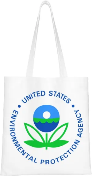 Flag of the United States Environmental Protection Agency Tote Bag for Women Canvas Shopping Bags Reusable Large Capacity Casual Shoulder Handbags Grocery Bags DIY Gift Bags