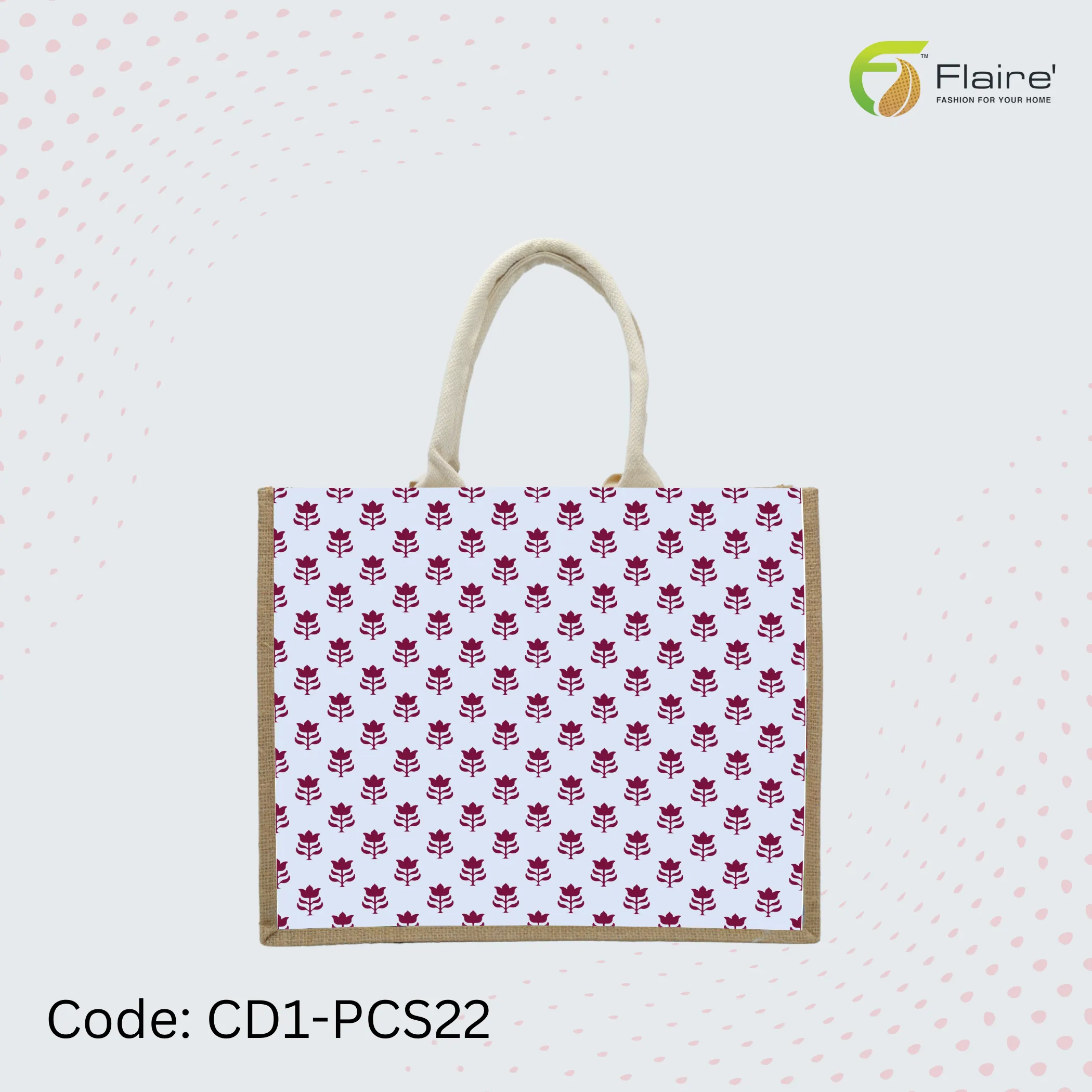Flaire - Handmade Fancy Tote Bag with Jute, Pakistani Traditional Handcrafted Product.