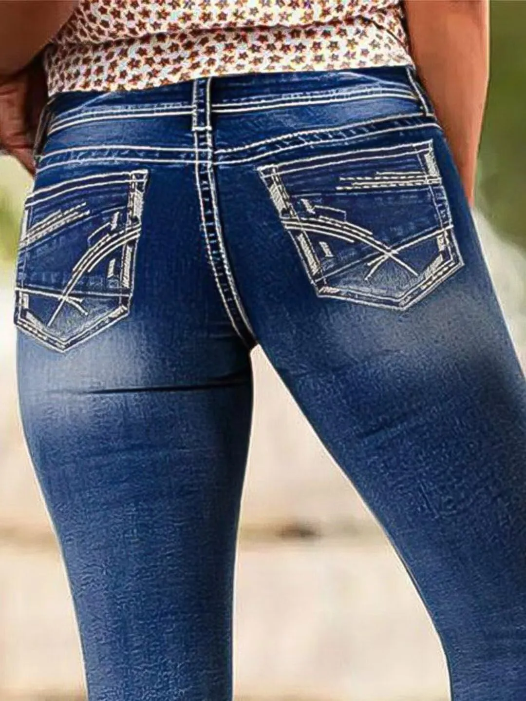 Flamingals Women's Denim Capri Jeans for Women Mid Rise Skinny Capri Pants