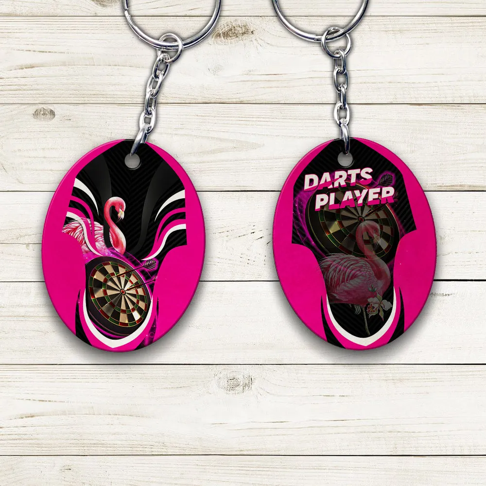 Flamingo Darts Keychain For Darts Team Player